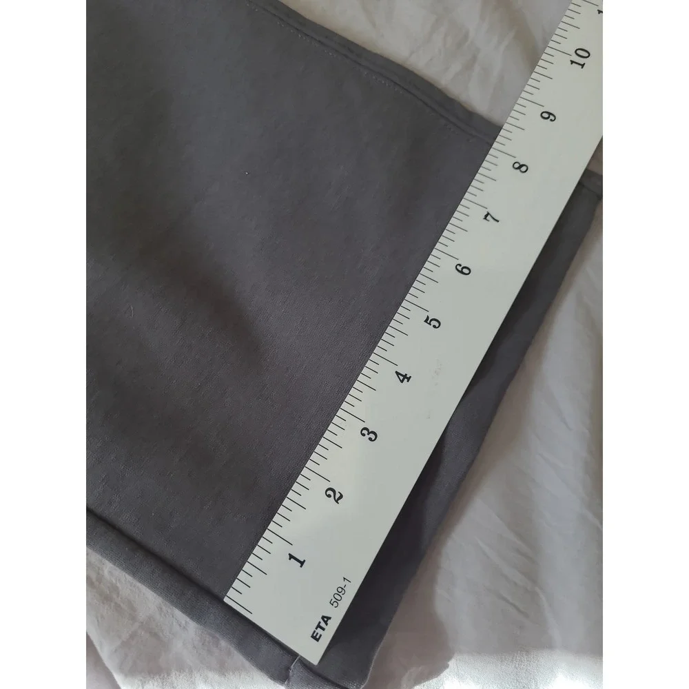 Eddie Bauer Women SZ 10 Grey Ponte Knit PANT stretchstraight‎ leg work casual